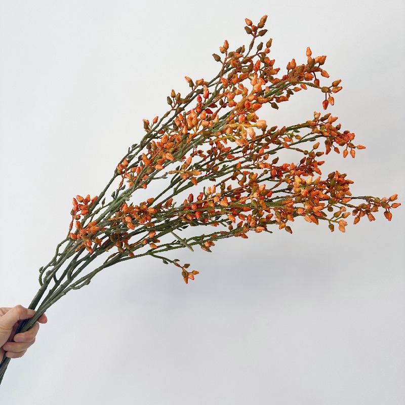 Florist Supply Vases - ยูคาลิปตัสประดิษฐ์ ผลมะกอกสีเขียว ดอกไม้ปลอม พืชประดับ งานแต่งงาน ตกแต่งบ้าน
