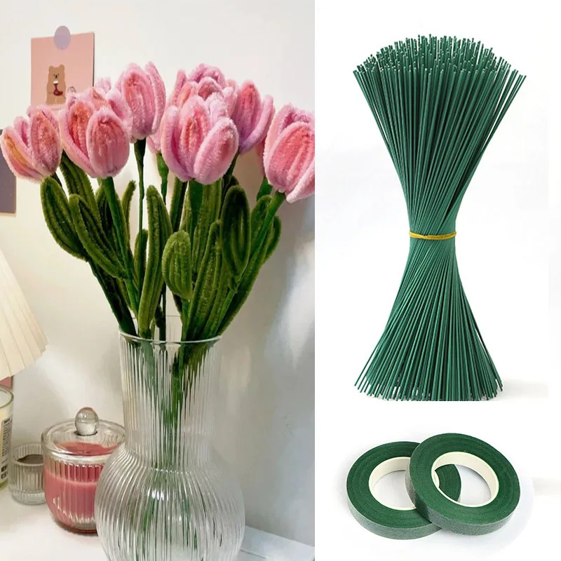 Florist Supply Bulk - ประดิษฐ์ดอกไม้ Stem ลวดดอกไม้ POLE Rod สําหรับ
